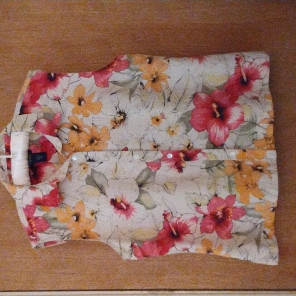 Izod Tops - PRICE DROP! IZOD Silk Top, Washable, Gorgeous Print, Sz 16, EUC